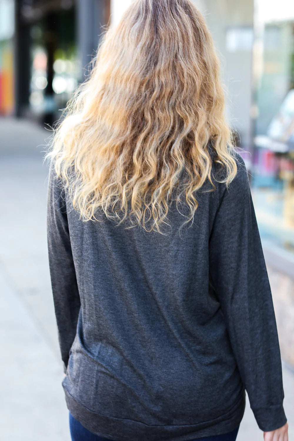 Charcoal Grey Christmas Top