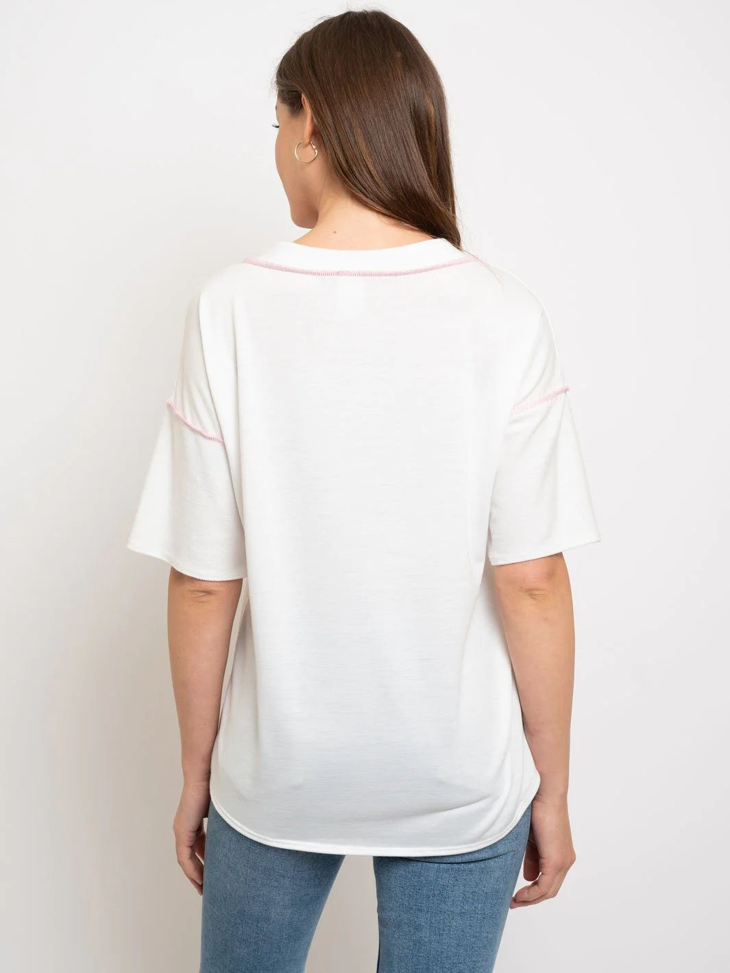 V Neck Short Sleeve