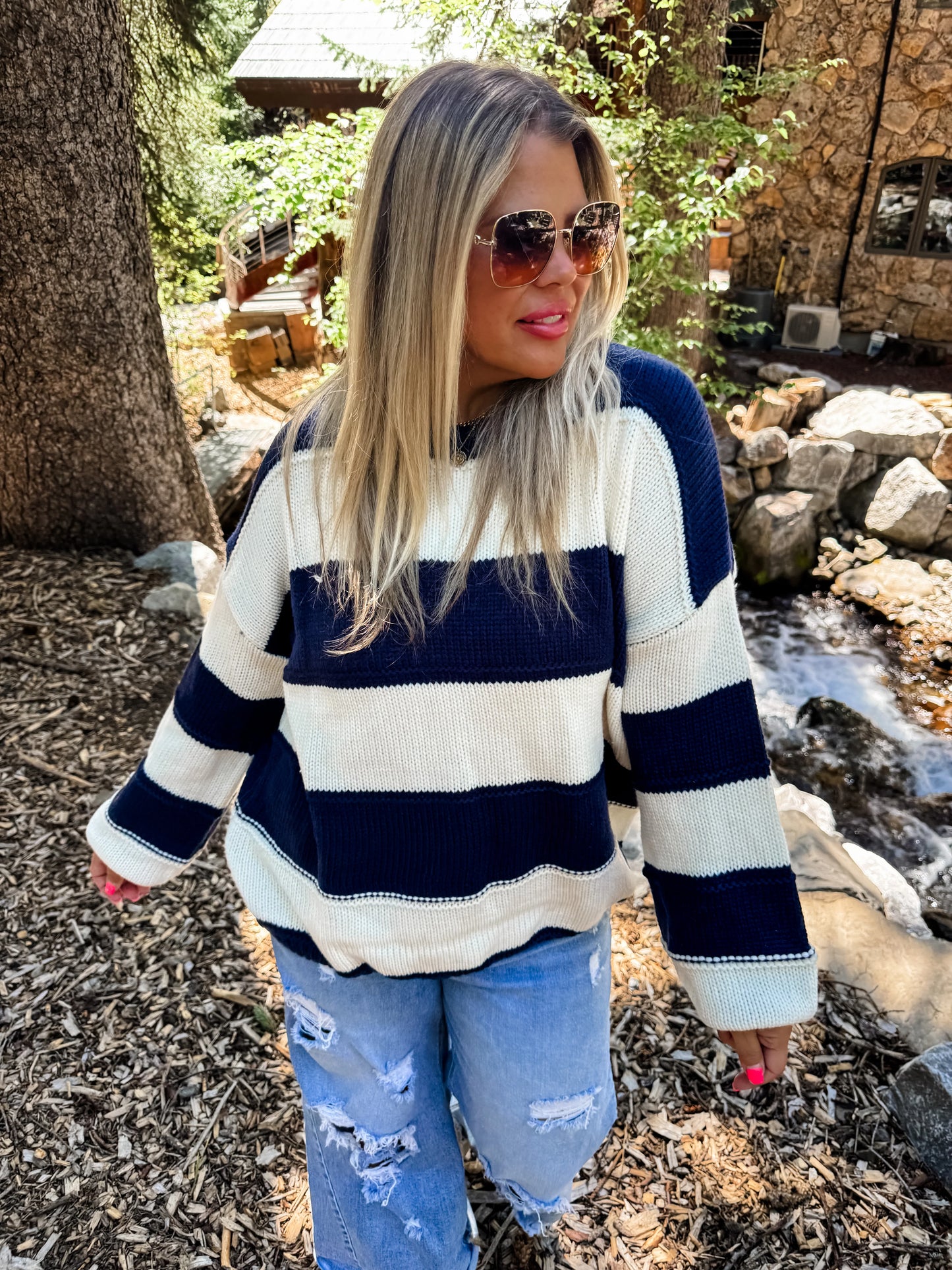 KADIE Stripe Knit Sweater