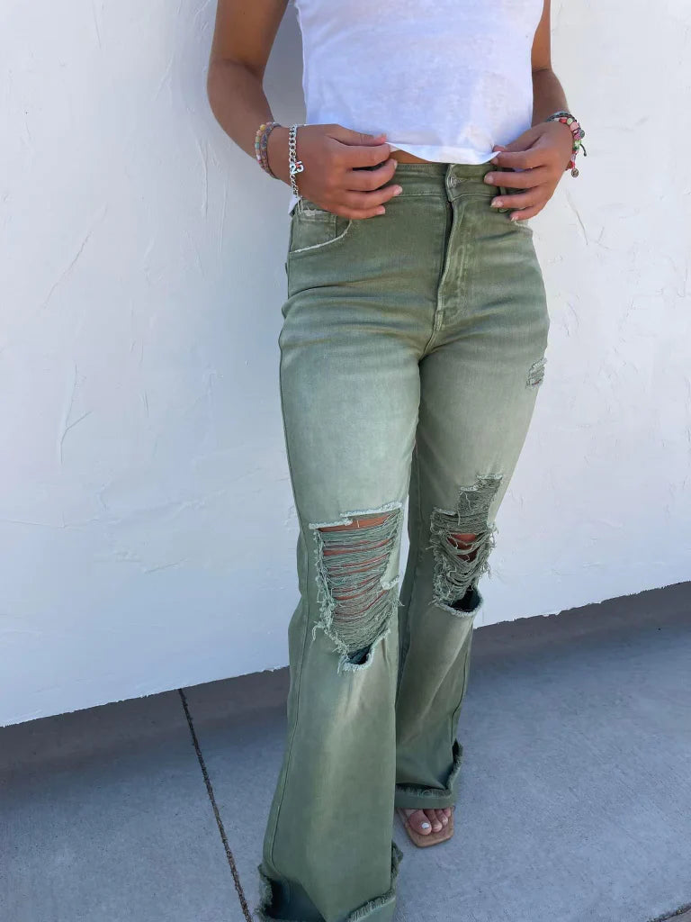 Distressed Colored Jeans