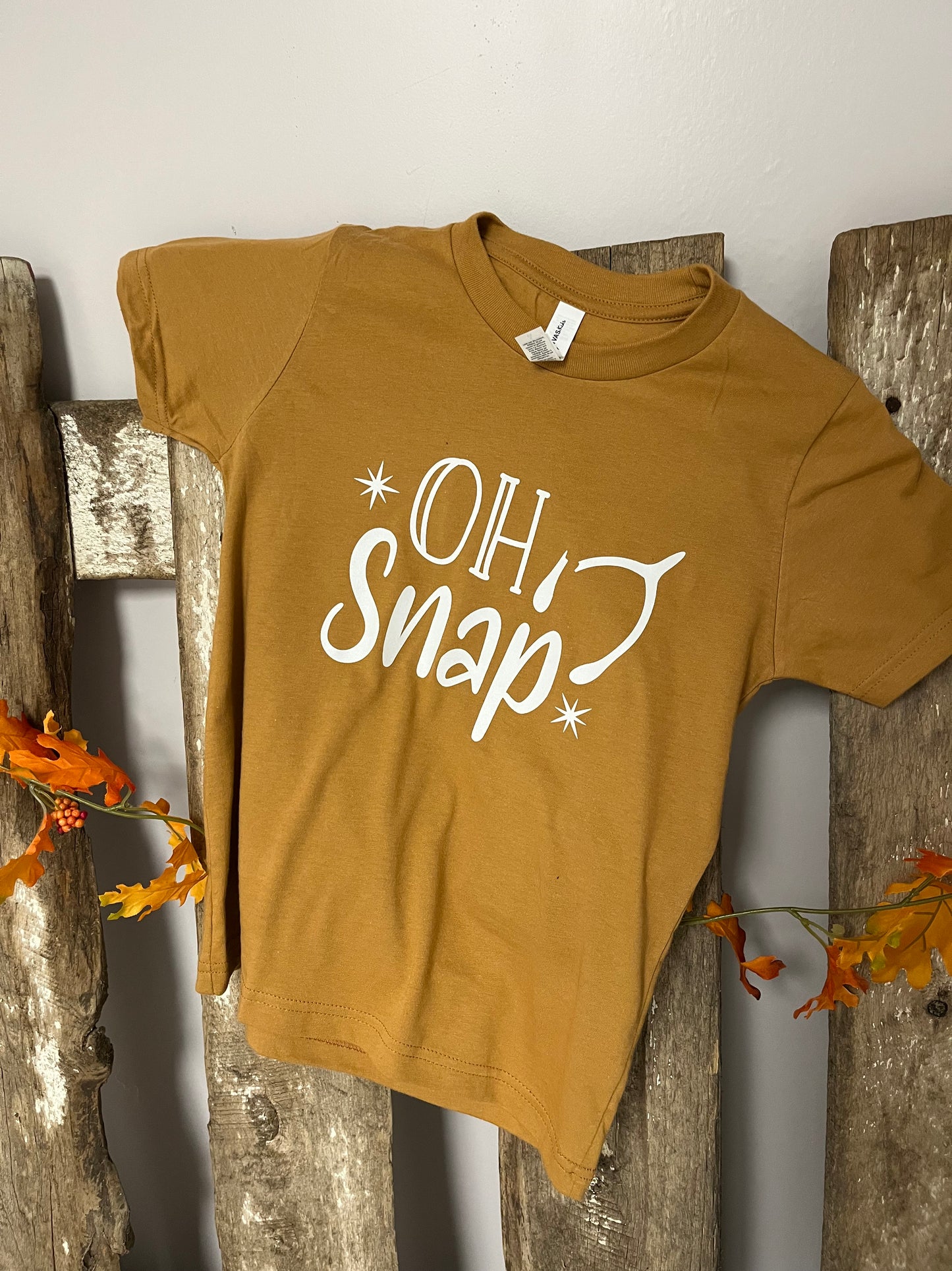 Kids tee with OH Snap on the front.