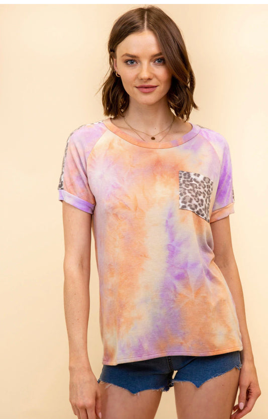 Tie Dye Top w/Pocket