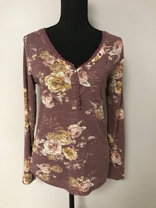 Floral V Neck Top