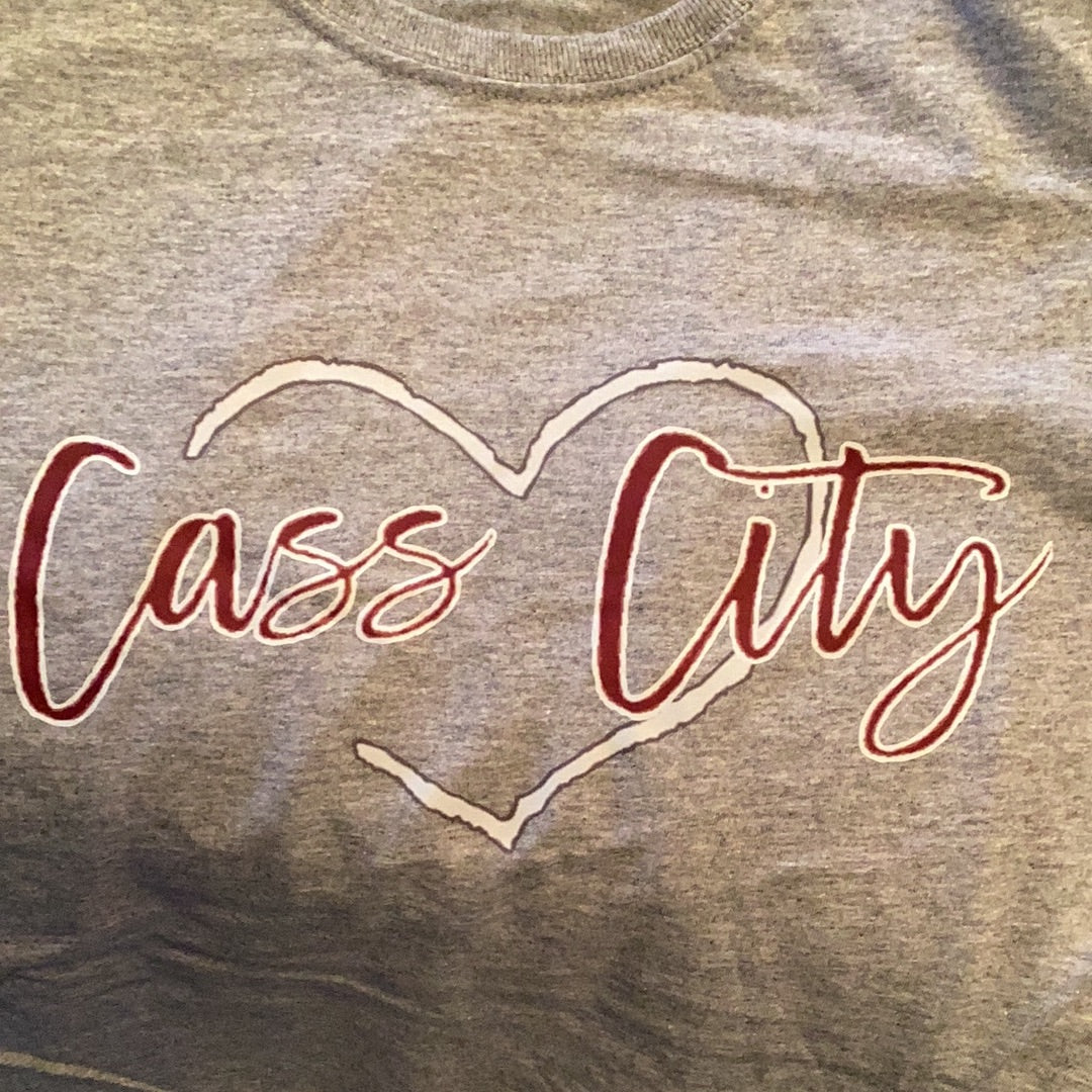 Close up Of T shirt Cass City w/Heart