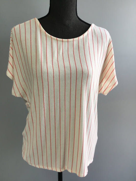 Stripe Top w/Knotted Back