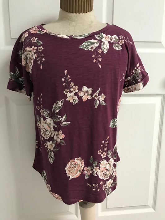 Floral Maroon Top