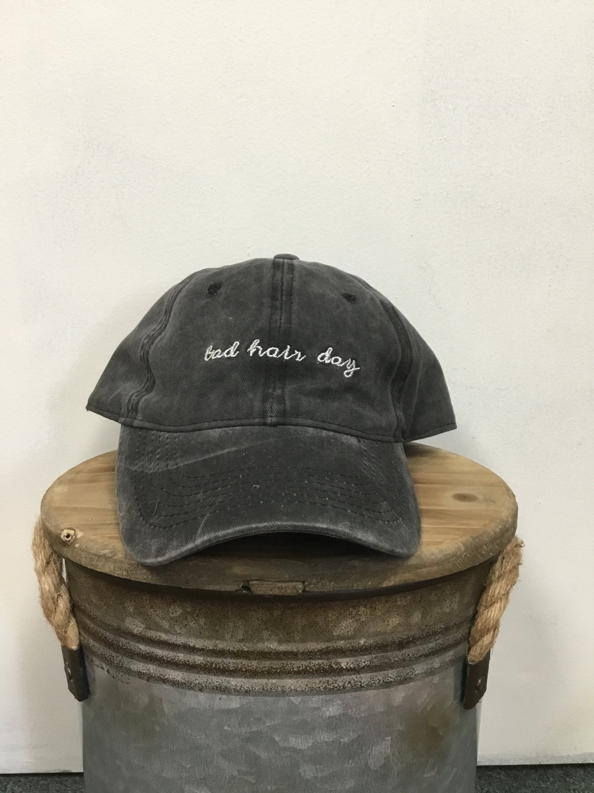 Black Hat with the words of bad hair day on the front.